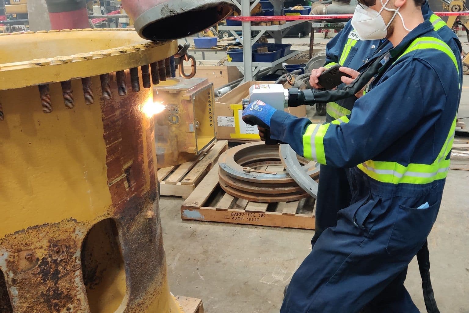 Rust removal — heavy equipment